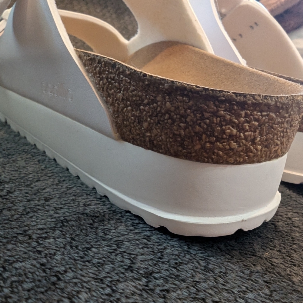 Birkenstock Papillio Arizona Platform Sandals Women's White Slide - Picture 7 of 13